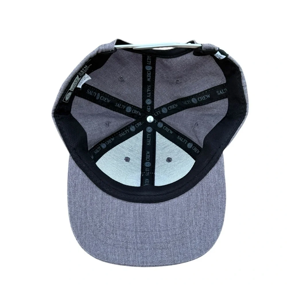 Salty Crew Gray Shark Patch SnapBack Hat